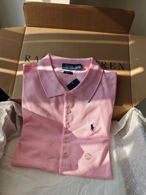 Camiseta Polo Pique Mujer Rosada