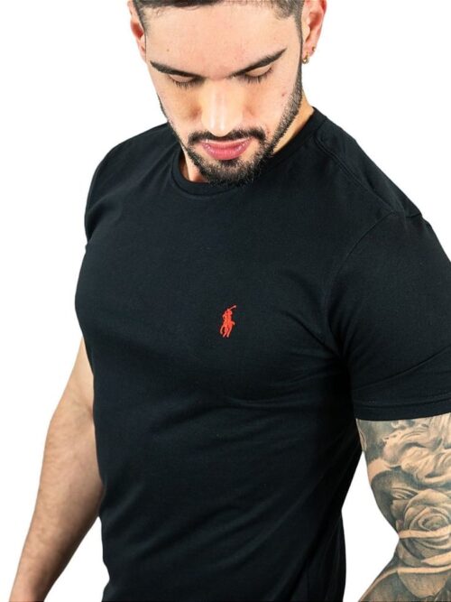 Sueter Hombre Negra Cuello Redondo - Golden Wear Colombia
