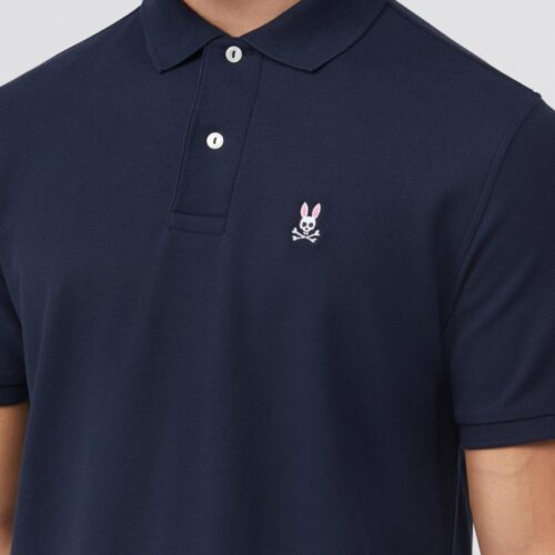 Tipo polo Hombre Psycho Bunny Azul Oscuro 100% Algodon Pique