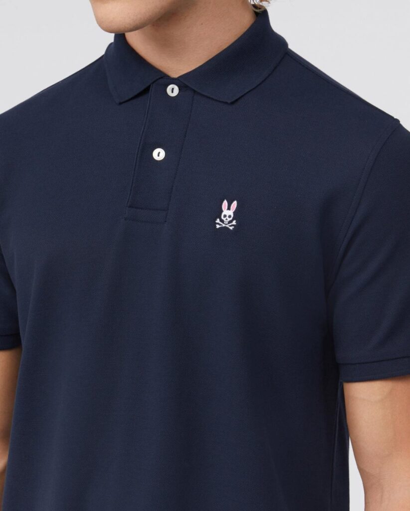 Tipo polo Hombre Psycho Bunny Azul Oscuro 100% Algodon Pique