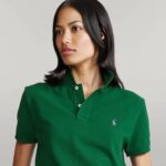 Camiseta Polo Pique Mujer Verde Brasil