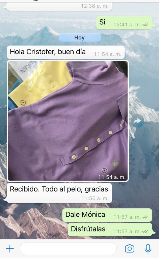 whatsapp testimonio golden wear colombia