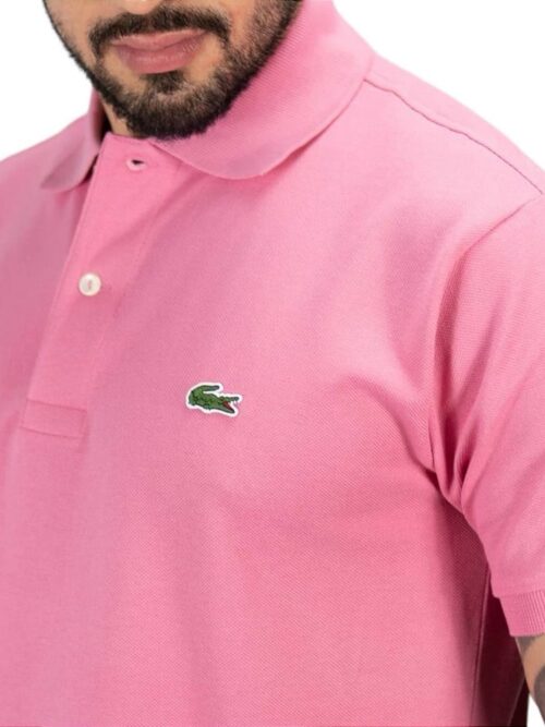 Camiseta Lacoste Pique Hombre Rosada
