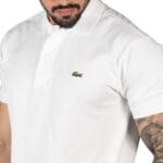 Camiseta Lacoste Pique Hombre Blanca