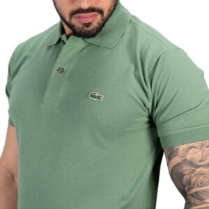 Camiseta Lacoste Pique Hombre Verde Olivo - M