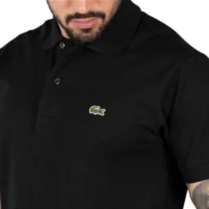 Camiseta Lacoste Pique Hombre Negra