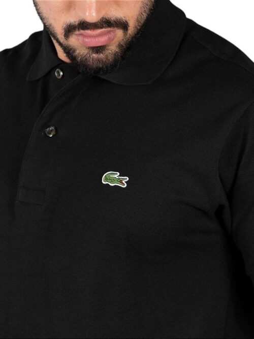 Camiseta Lacoste Pique Hombre Negra