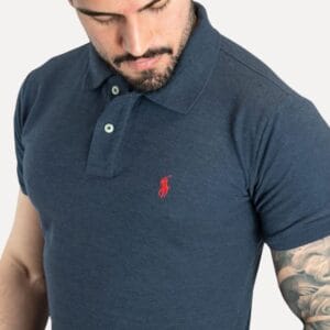 Camiseta Pique Marino Mezcla Oscuro - XXL