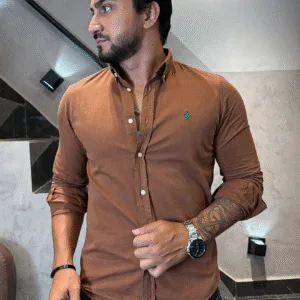 Camisa Hombre Marron<span> - </span>S