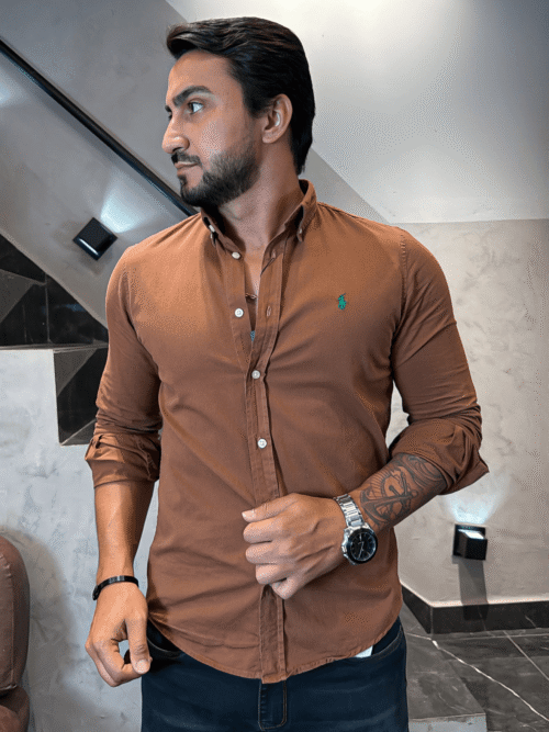 Camisa Hombre Marron