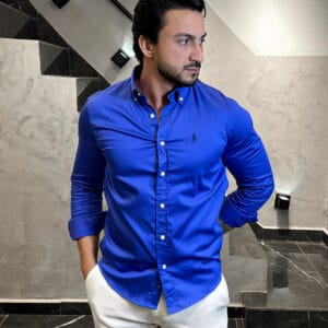 Camisa Hombre Azul Rey Colored