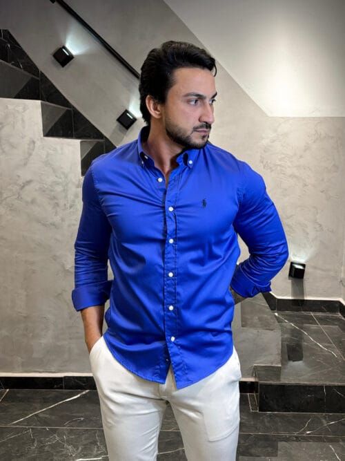 Camisa Hombre Azul Rey Colored