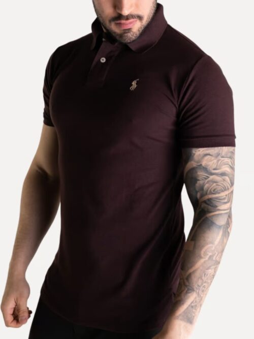 Camiseta Hombre Pique Marron