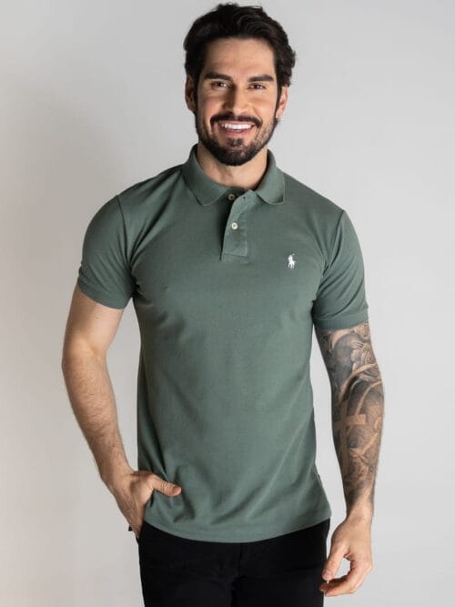 Camiseta Hombre Verde Aceituna